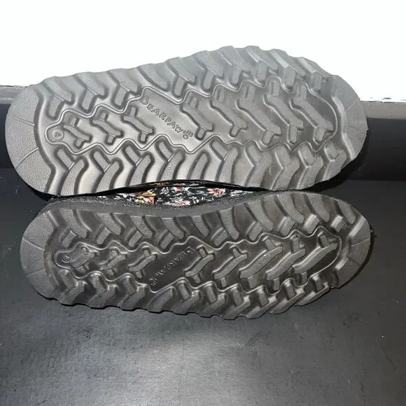 BEARPAW Youth Skye Chukka Booties, Black & Floral, Size 4, New Without Box - Picture 6 of 8